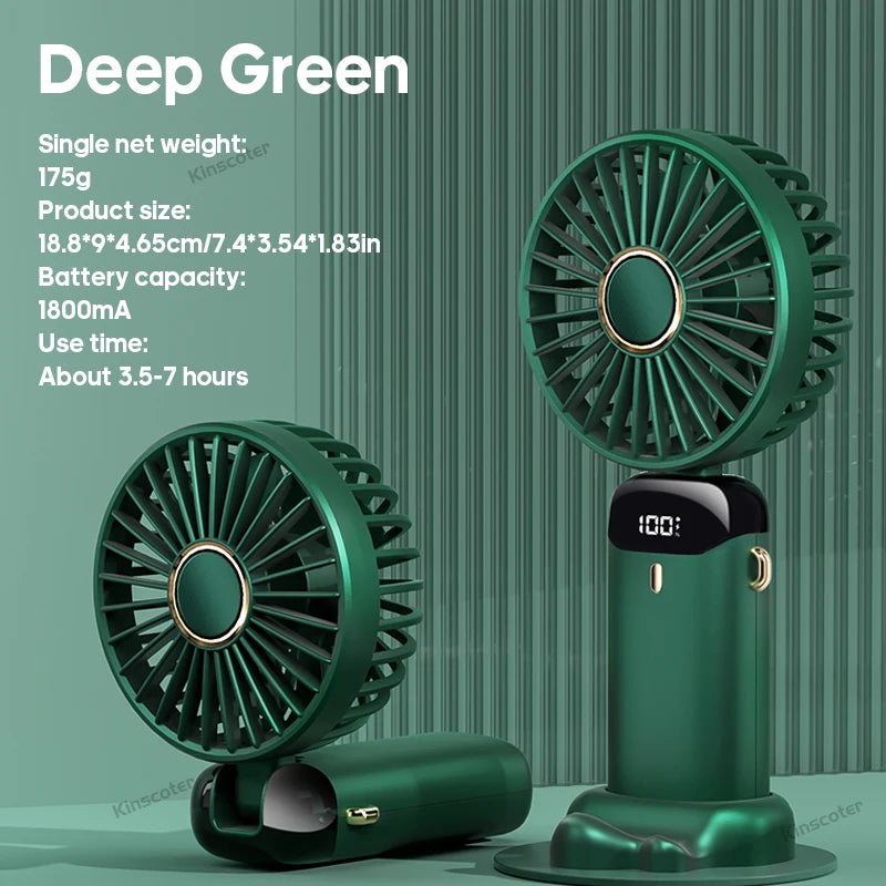 Portable Mini Fan 360° — USB Rechargeable