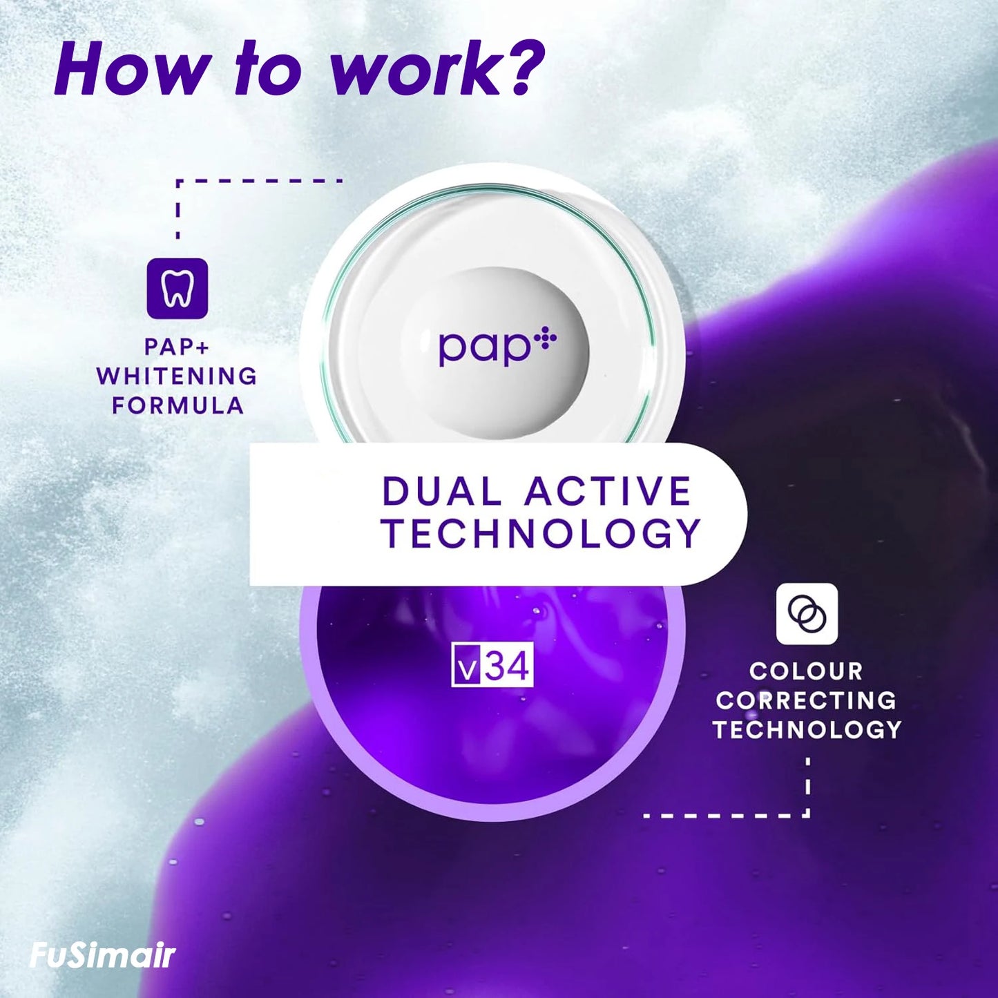 V34 Purple Teeth Whitening Strips — Whiter Teeth in 7 Days