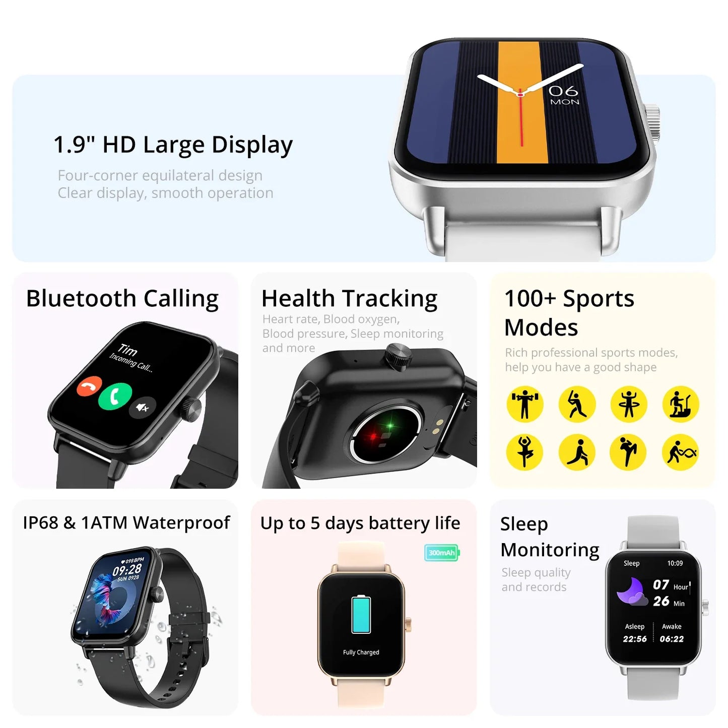 Smart Watch — Health Monitor, 100+ Sports Modes
