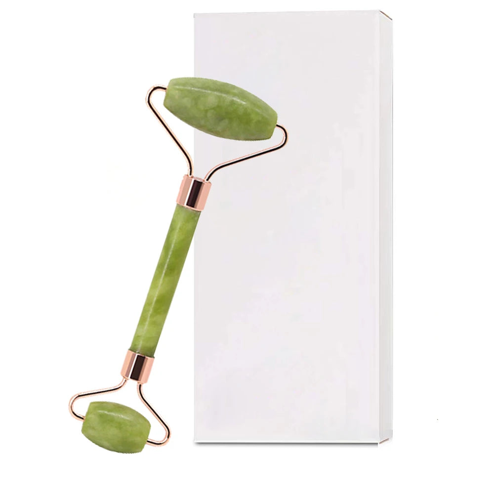Jade Roller & Gua Sha Set — Natural Quartz Face Massager for Skin Care