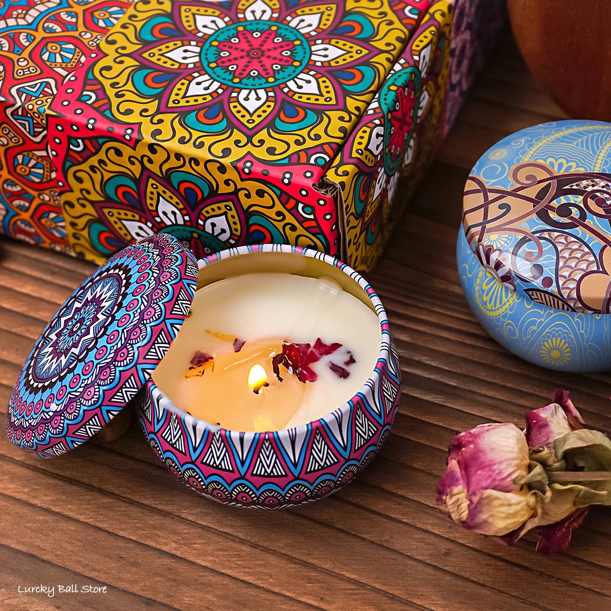 Scented Candle Set — 4 Pcs Aromatherapy Fragrance Candles Gift Box