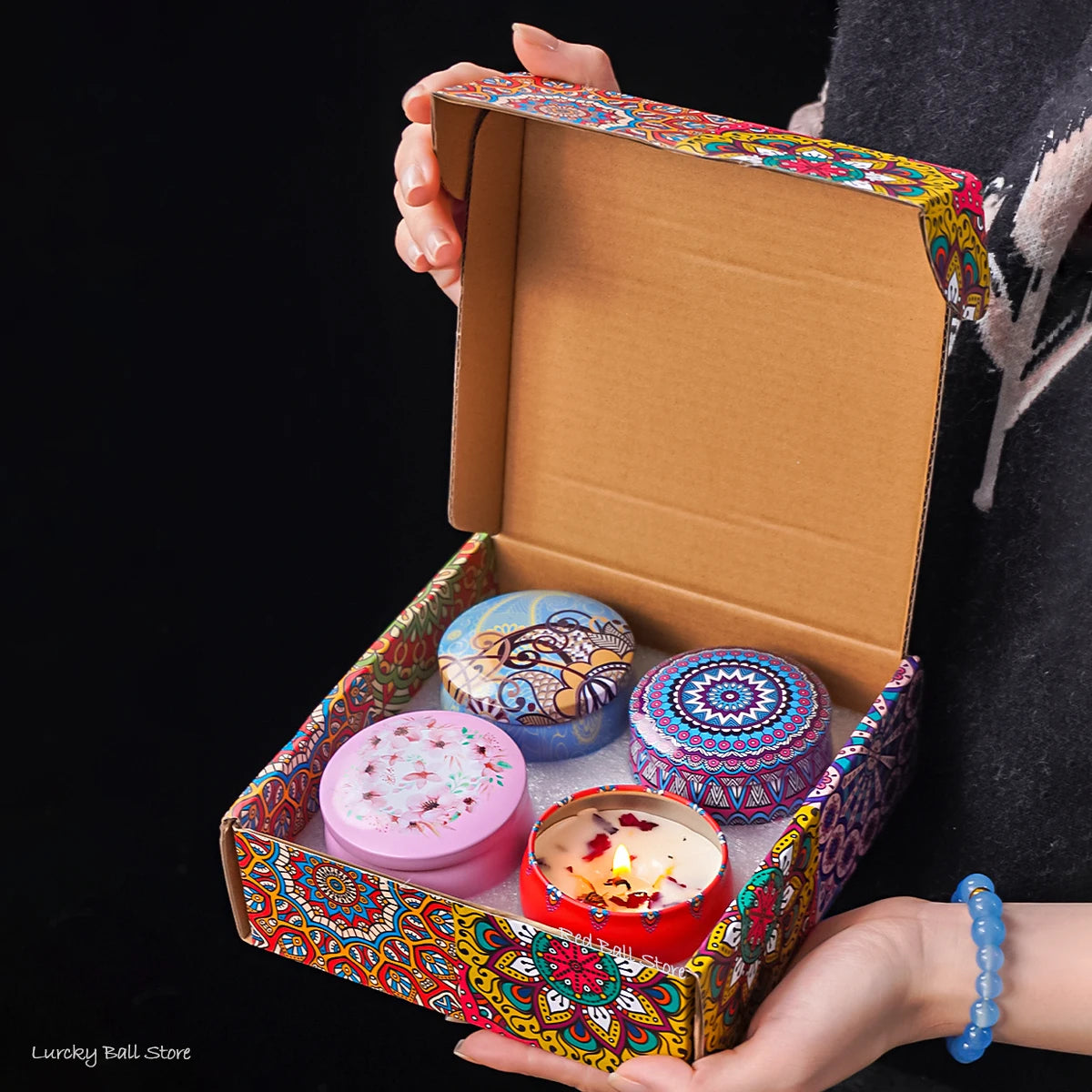 Scented Candle Set — 4 Pcs Aromatherapy Fragrance Candles Gift Box