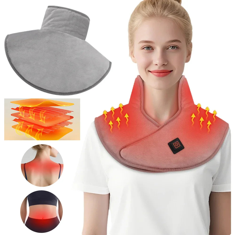 Electric Heating Neck, Shoulder & Back Pad — Thermal Compress for Pain Relief