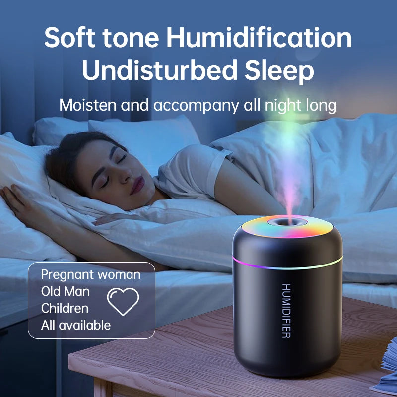 Aromatherapy Diffuser — 300ml Essential Oil Humidifier with 7-Color Light