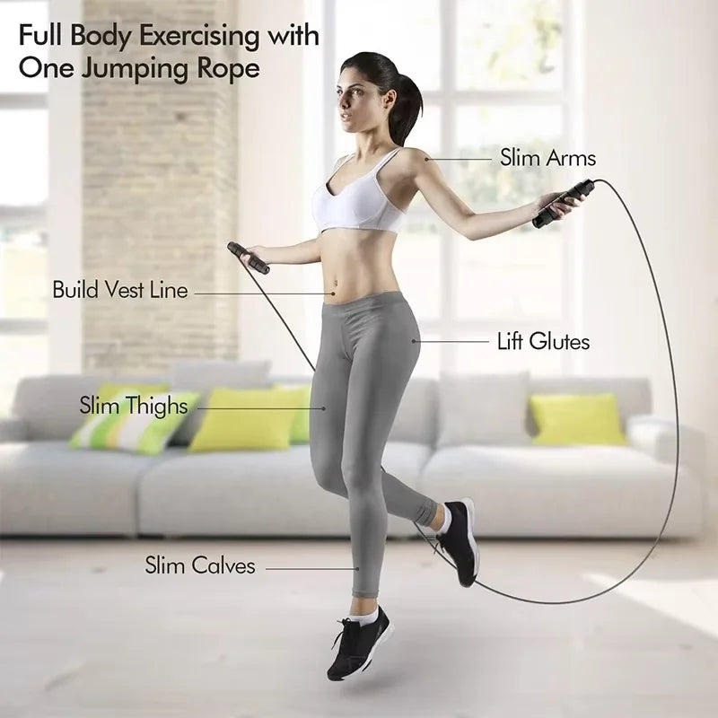 Speed Jump Rope — Adjustable Steel Cable