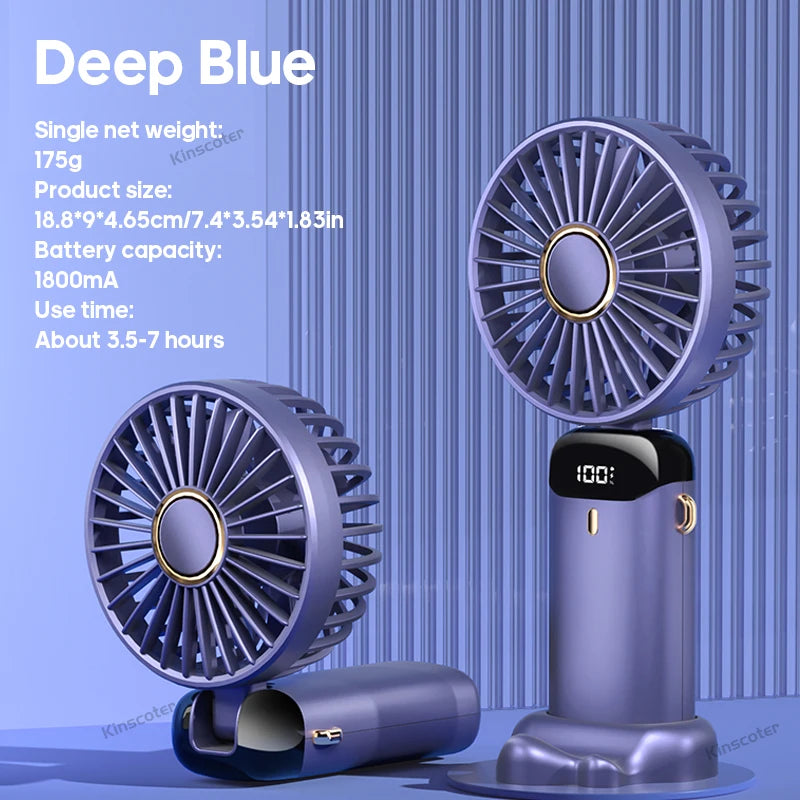 Portable Mini Fan 360° — USB Rechargeable
