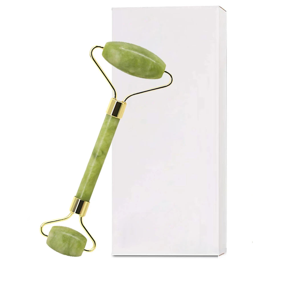 Jade Roller & Gua Sha Set — Natural Quartz Face Massager for Skin Care