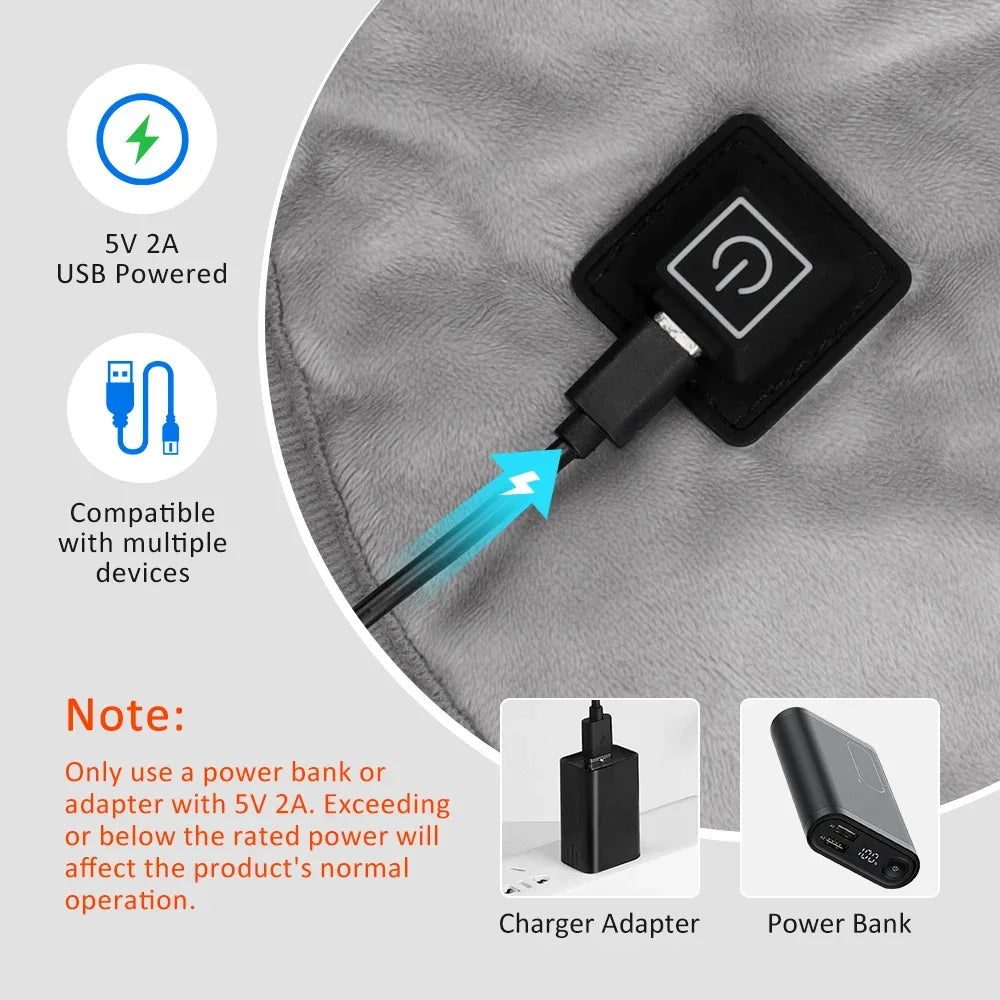 Electric Heating Neck, Shoulder & Back Pad — Thermal Compress for Pain Relief