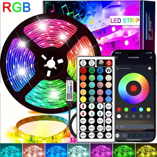RGB LED Strip Lights — Music Sync, APP & Remote Control, Up to 40M