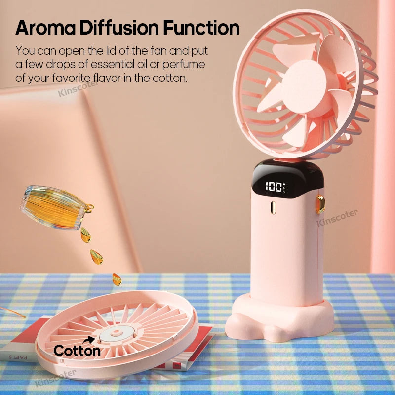 Portable Mini Fan 360° — USB Rechargeable