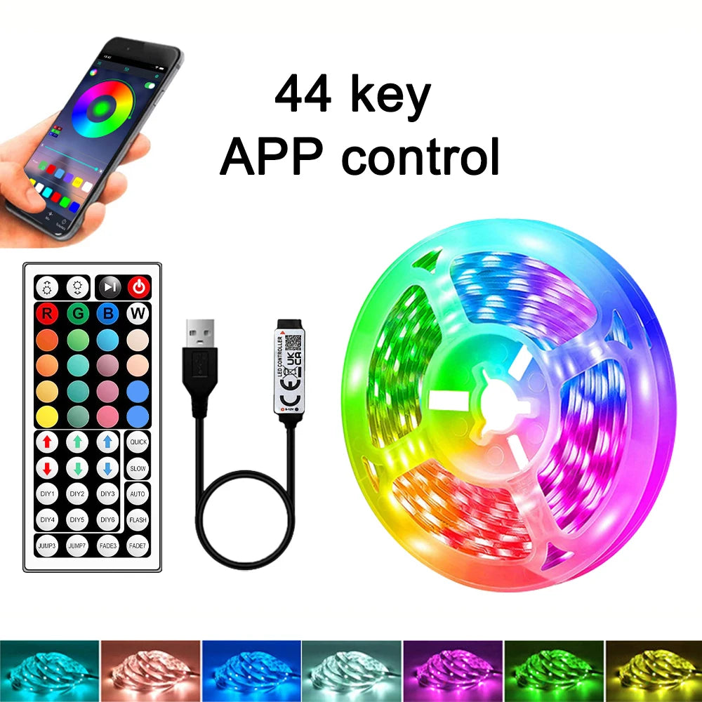 RGB LED Strip Lights — Music Sync, APP & Remote Control, Up to 40M