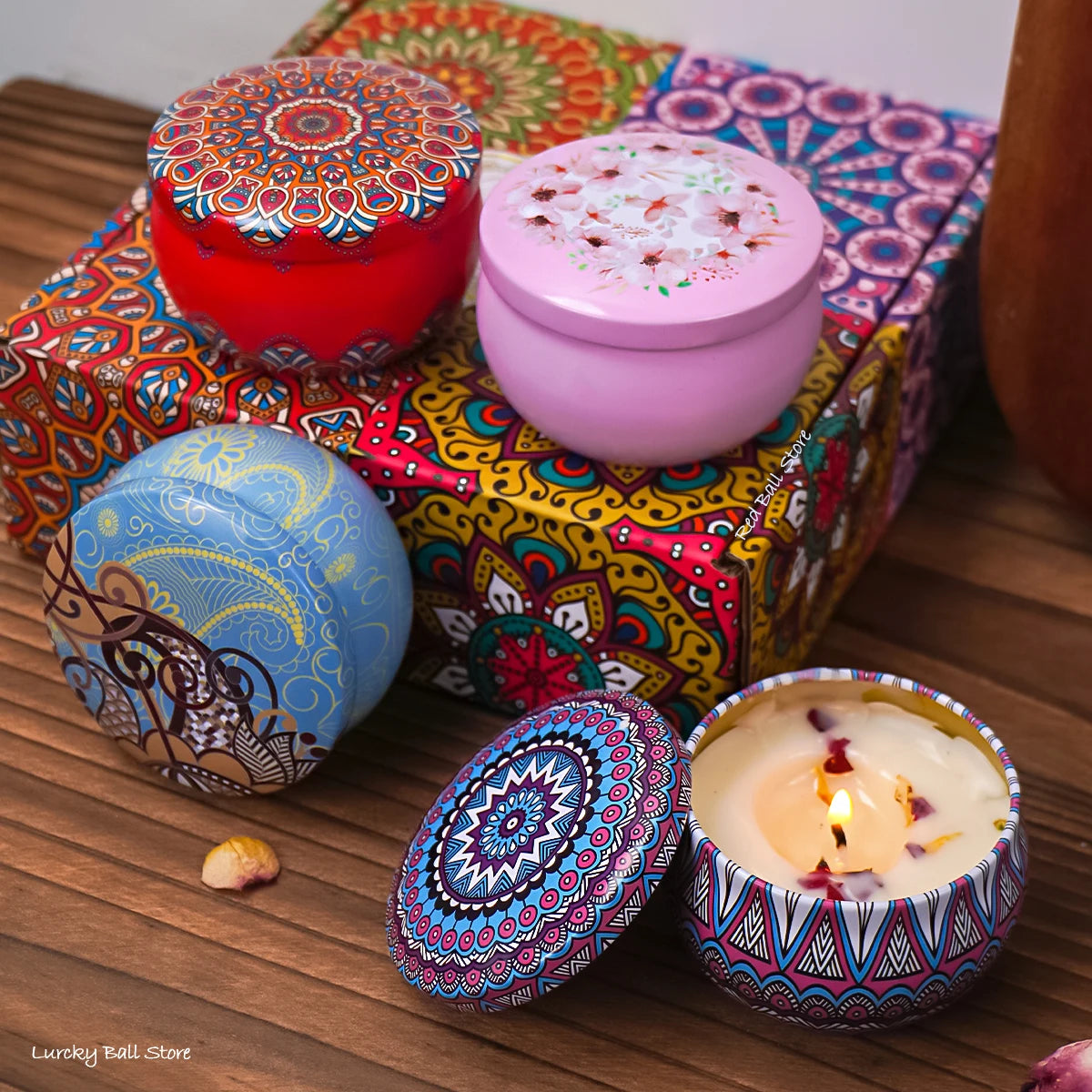 Scented Candle Set — 4 Pcs Aromatherapy Fragrance Candles Gift Box