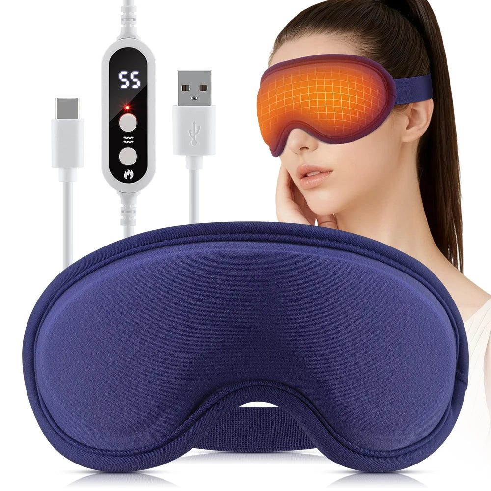 Eye Massager Mask — Heated USB Electric with Vibration