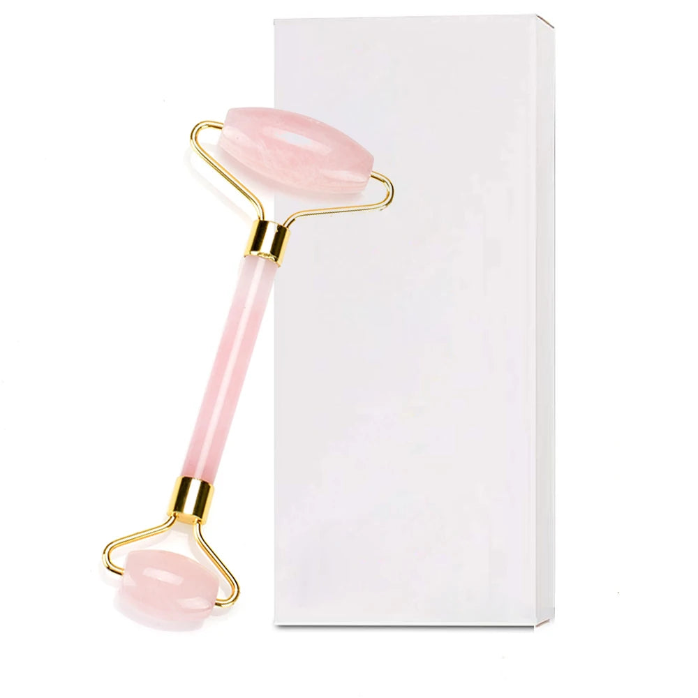 Jade Roller & Gua Sha Set — Natural Quartz Face Massager for Skin Care