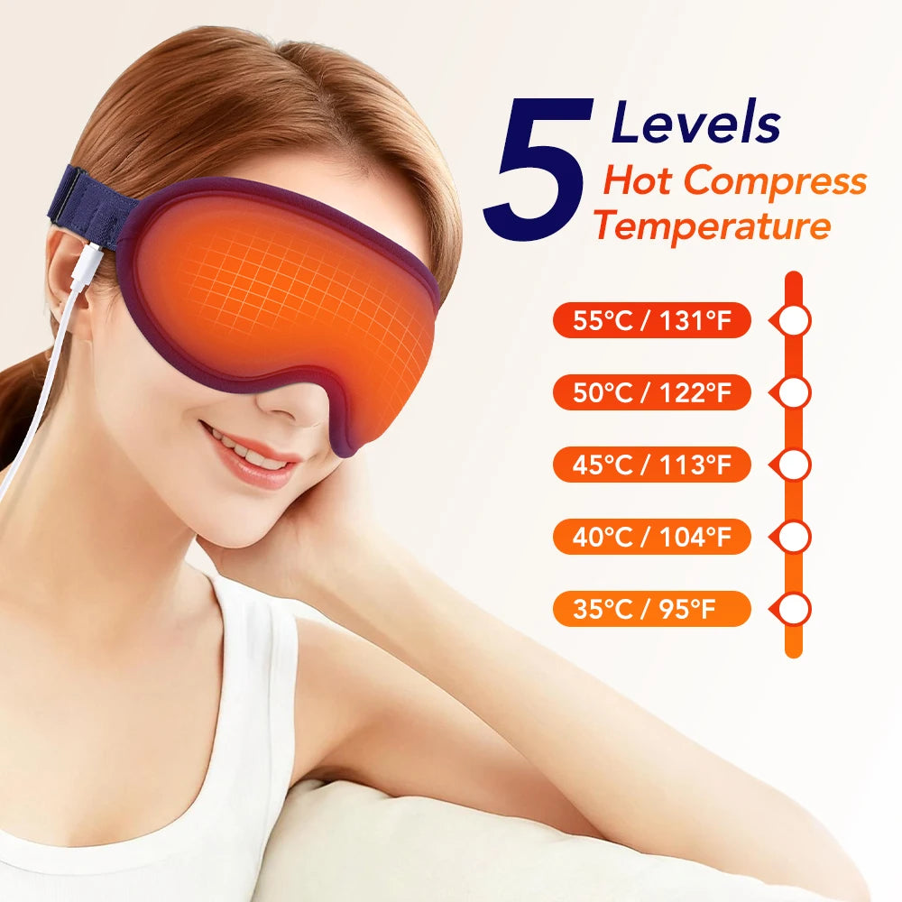 Eye Massager Mask — Heated USB Electric with Vibration