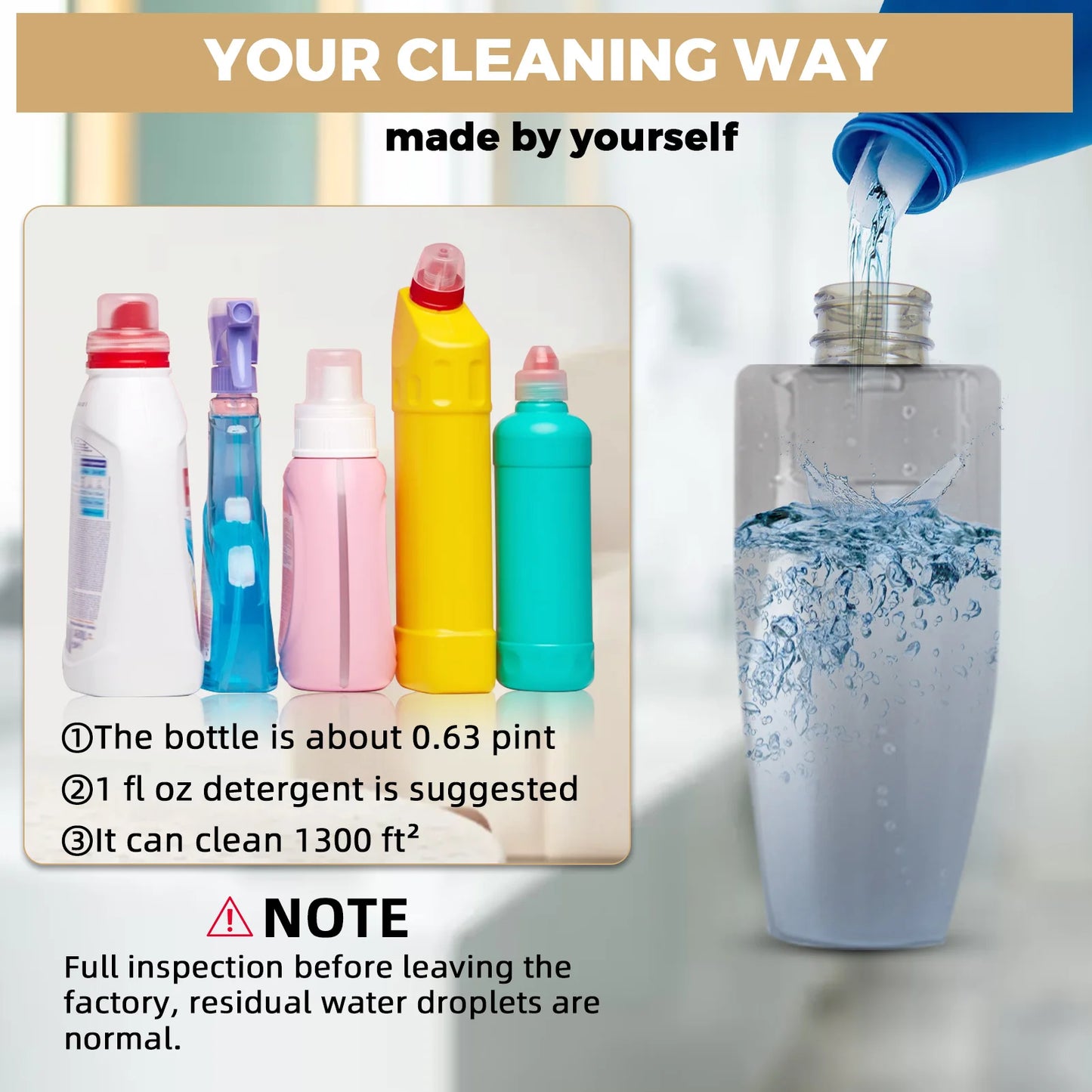 Spray Mop — Microfiber Floor Cleaner with Refillable Bottle