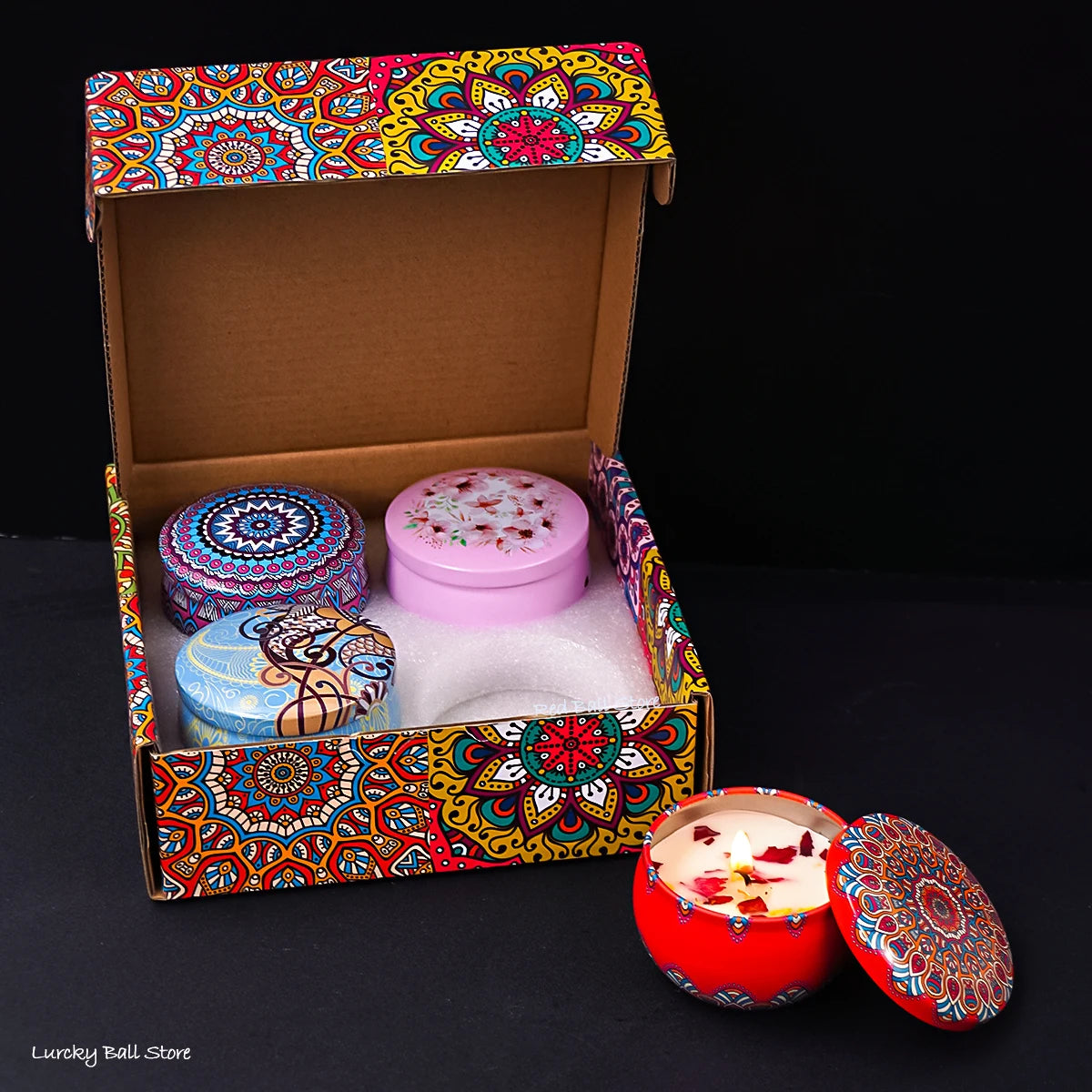 Scented Candle Set — 4 Pcs Aromatherapy Fragrance Candles Gift Box