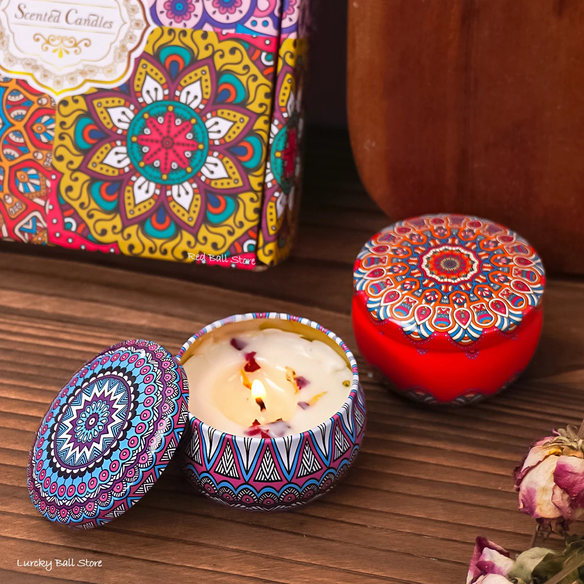 Scented Candle Set — 4 Pcs Aromatherapy Fragrance Candles Gift Box