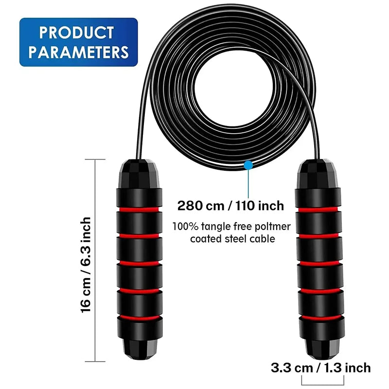 Speed Jump Rope — Adjustable Steel Cable