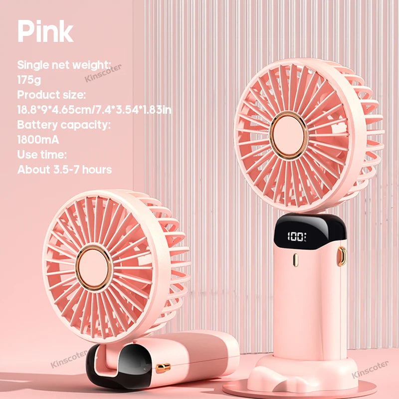 Portable Mini Fan 360° — USB Rechargeable