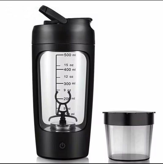 Electric Protein Shaker Bottle 500ml — USB Rechargeable